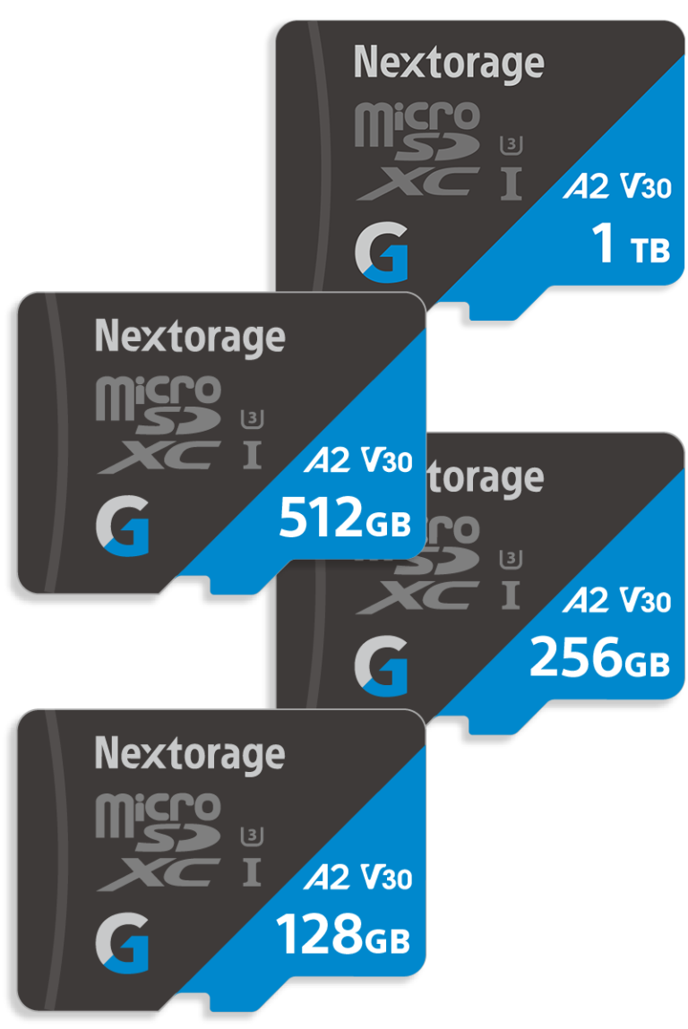 Gシリーズ｜microSDXC UHSI U3 V30 A2 メモリーカード＋SD変換アダプター Nextorage