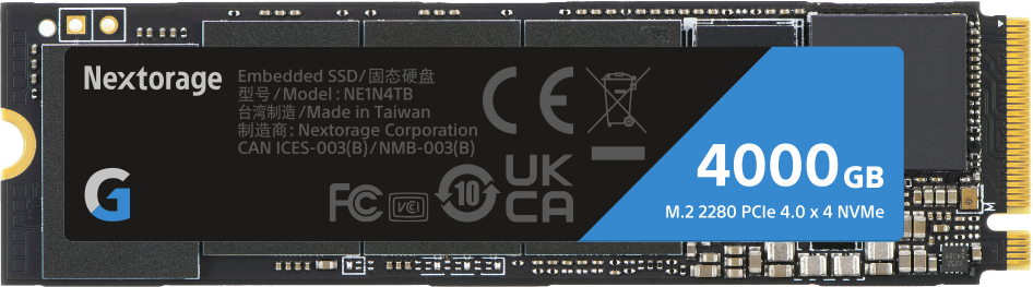 G Series｜M.2 2280 PCIe®4.0 NVMe™ SSD – Nextorage